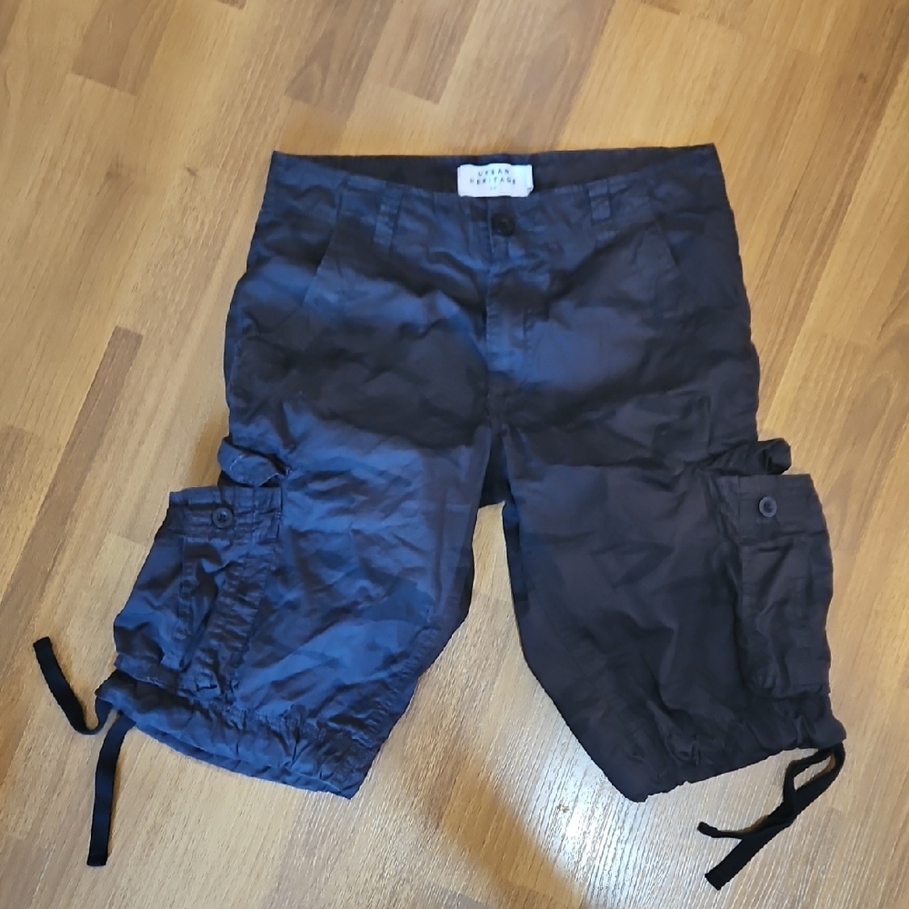 Men's Dark Gray Camo Cargo Shorts
